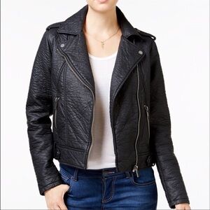 Black Moto Jacket - Classic Biker Style